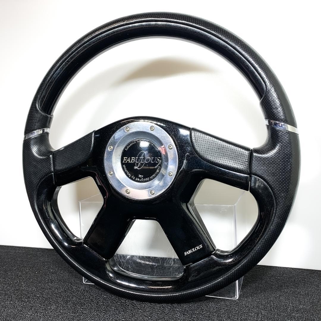 ファブレス ATC 美品 ウッド レザー コンビ ステアリング 36パイ 当時物