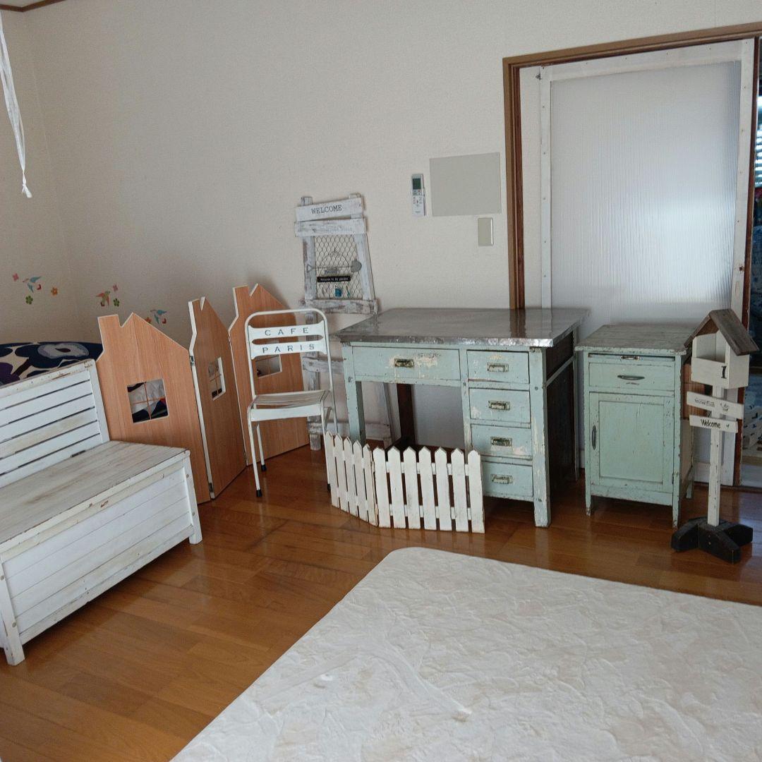 アンティーク家具　カントリー家具　什器　シャビーシック　ガーデニング　8点セット