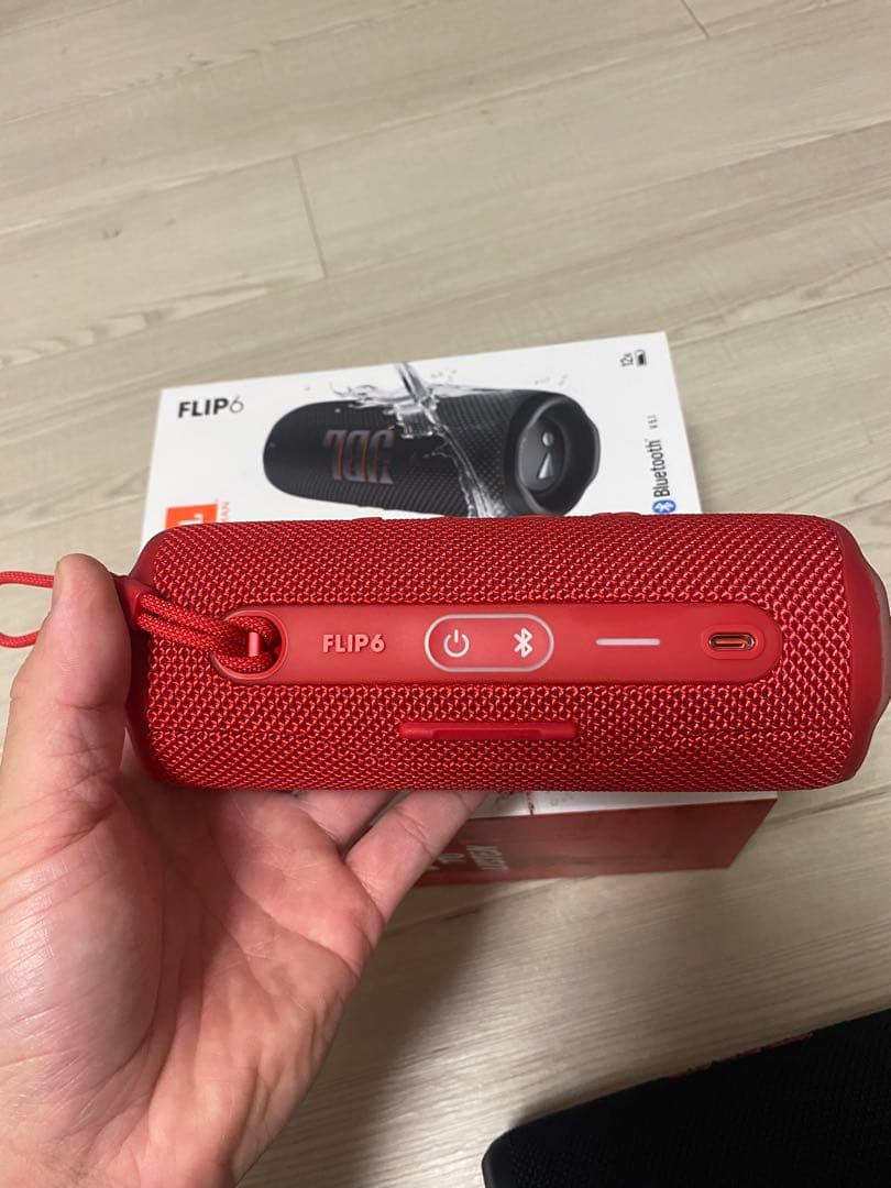 JBL FLIP6 ワイヤレススピーカー 赤 黒 セット 新品同様
