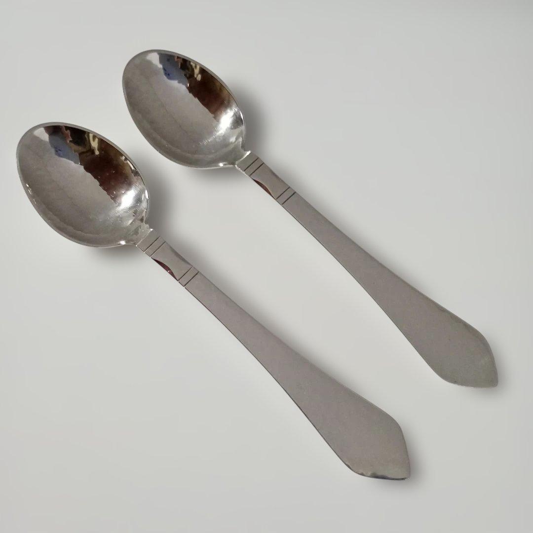 ジョージジェンセン　コンチネンタル　コーヒースプーンペア　シルバー９２５　未使用