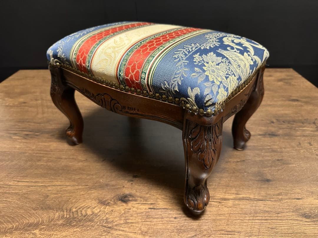 イタリア 家具 ヴェローナクラシック フットスツール 猫脚 輸入家具