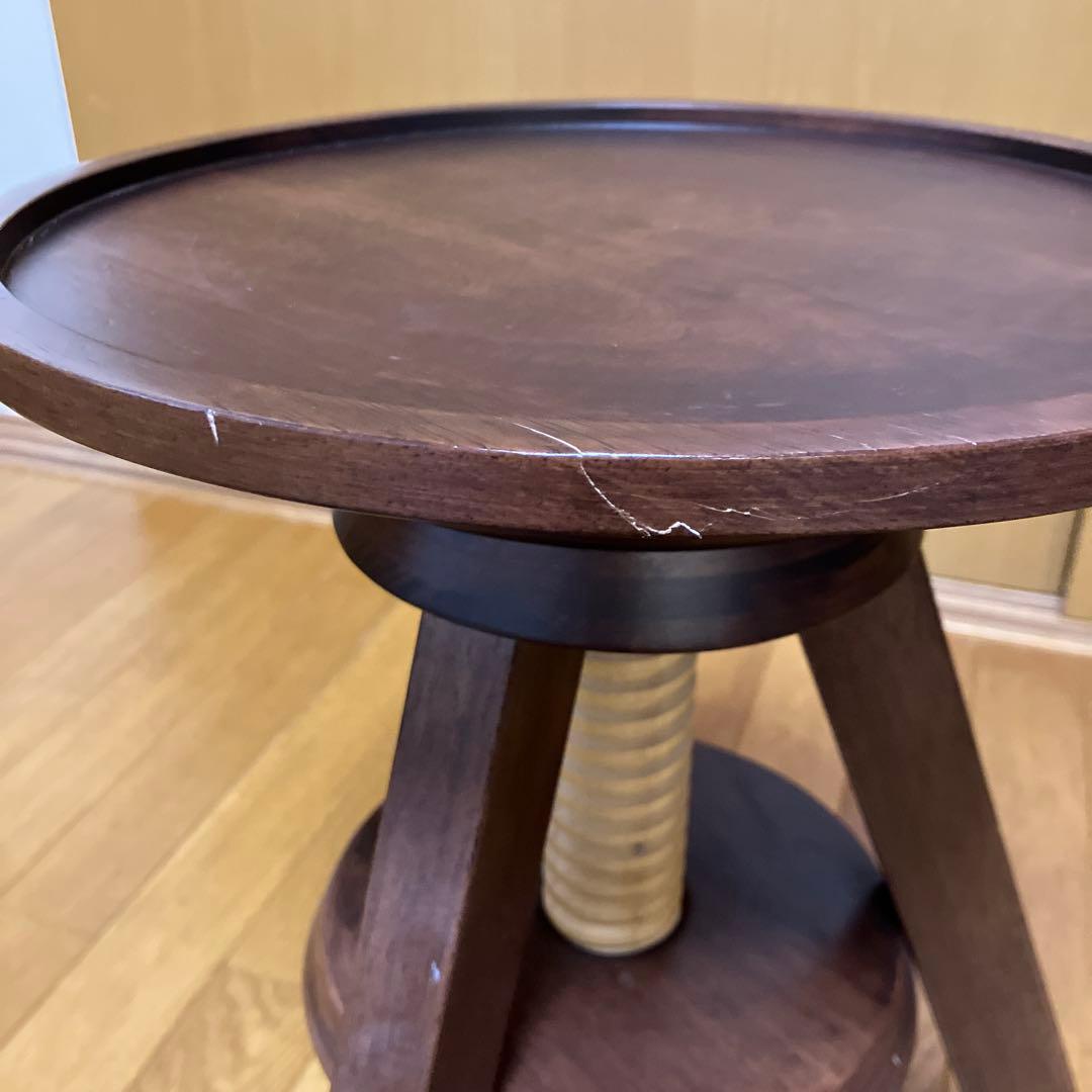 【廃盤品】広松木工 スピンスツール 回転 昇降 テーブル