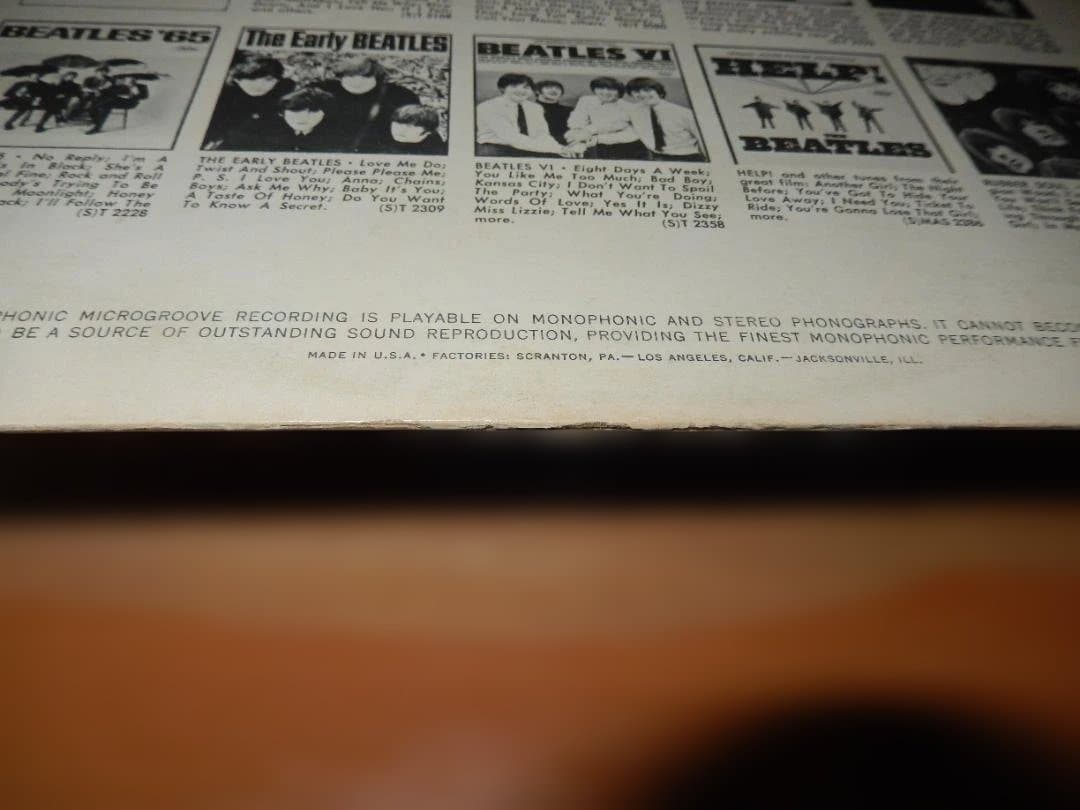 洋楽 beatles yesterday and today us mono