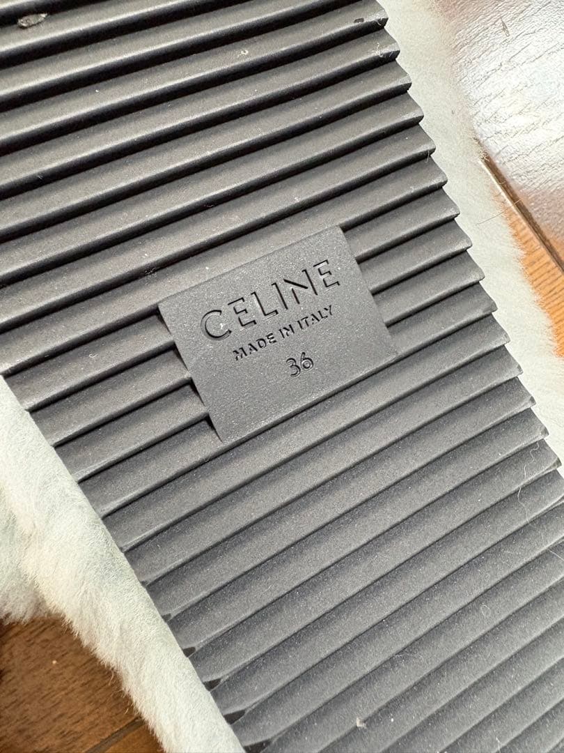 CELINE ファーサンダル 36