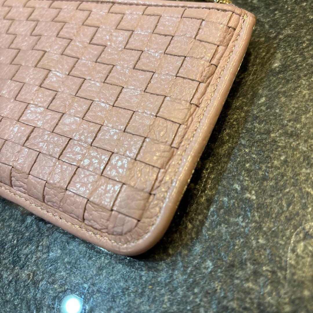 ATAO スリモ 薄紫色 編み込みレザー 長財布