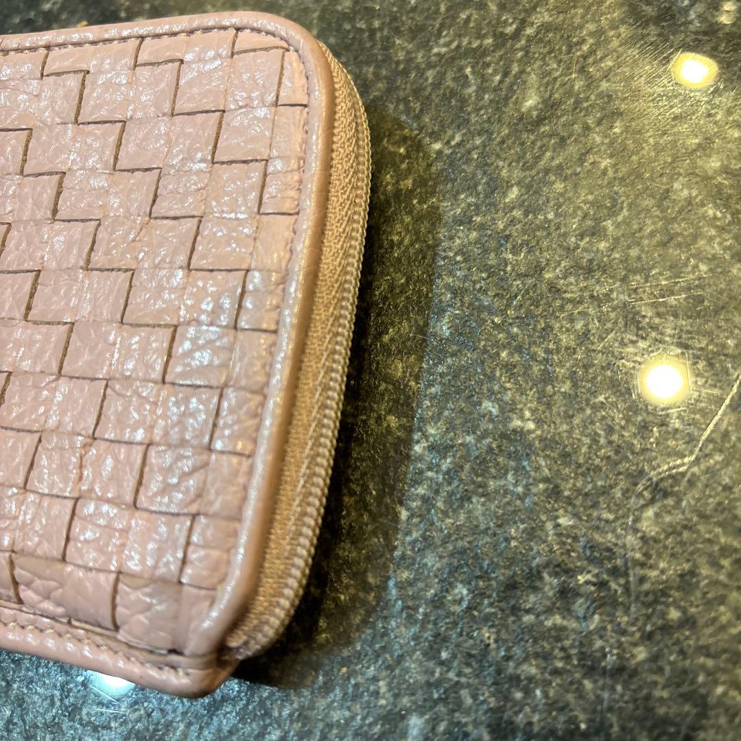 ATAO スリモ 薄紫色 編み込みレザー 長財布