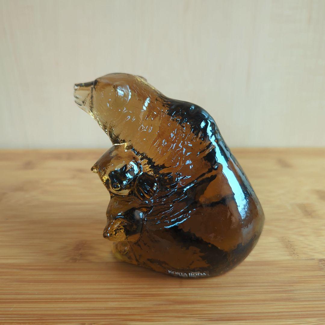 限定4500体 KOSTA BODA WWF 世界自然保護基金 　クマの親子♪