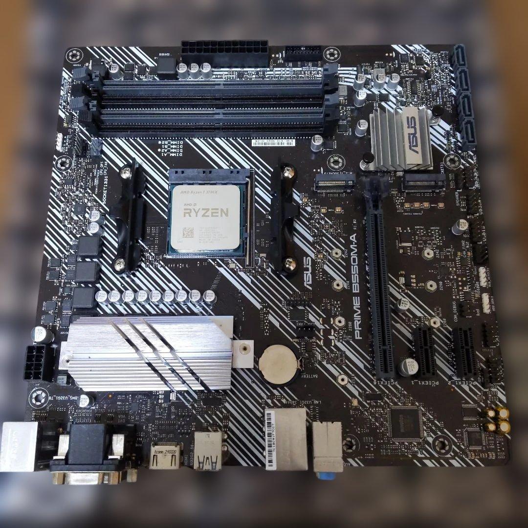マザーボード ASUS PRIME B550M-A + AMD Ryzen7 3700X