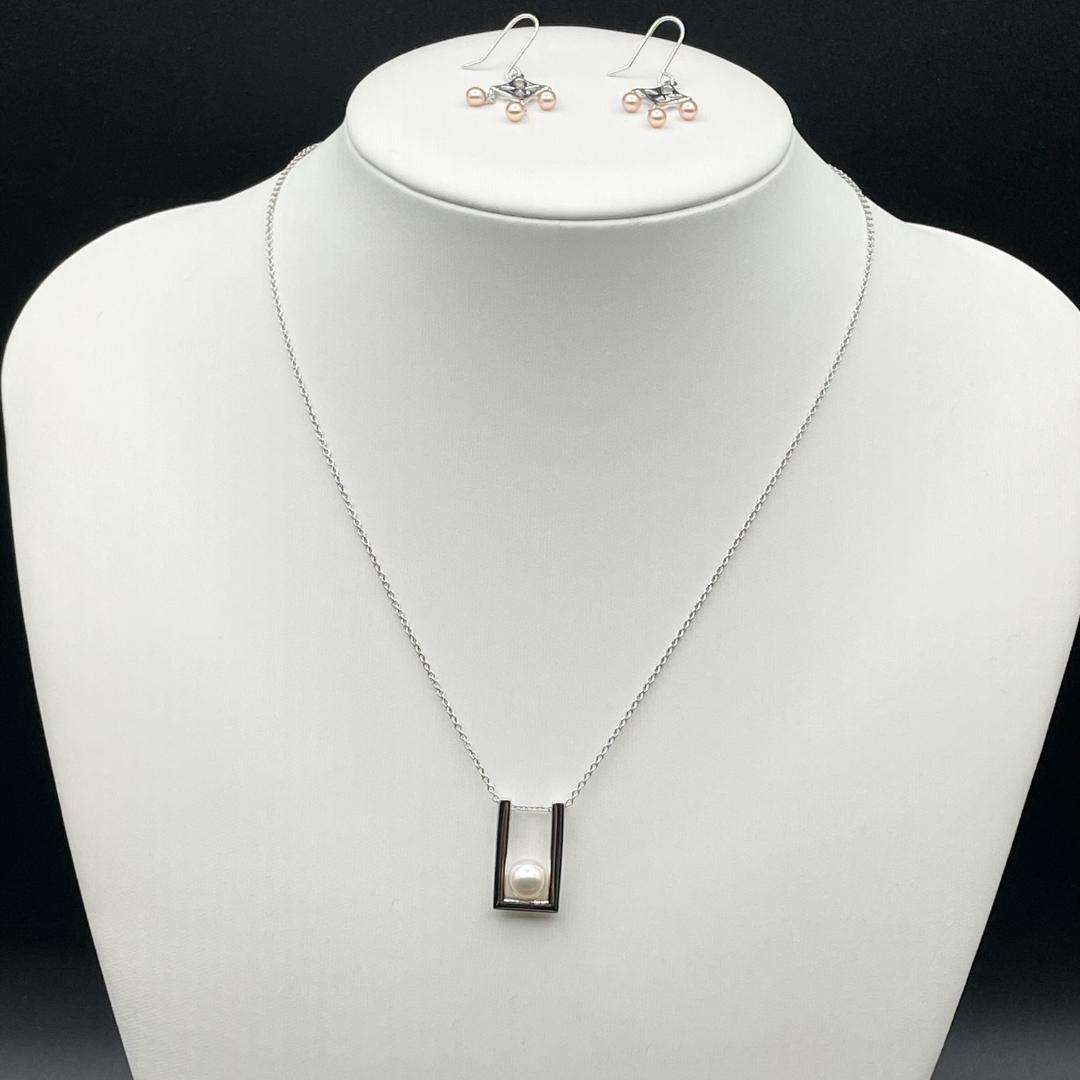 TASAKI アコヤ真珠 約3.5-6.5 ネックレス ピアス Silver