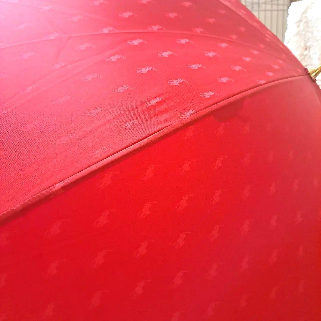 POLOラルフローレン赤い長傘 カーブハンドル 大人気商品！めちゃくちゃ可愛い