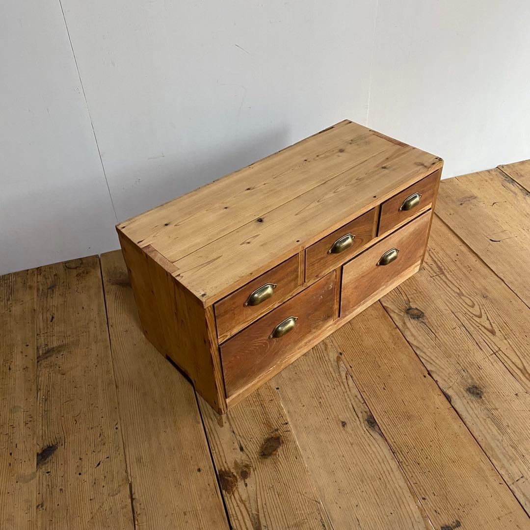 アンティーク ローボード テレビ台 チェスト 棚 無垢材 前欅 無塗装 z990