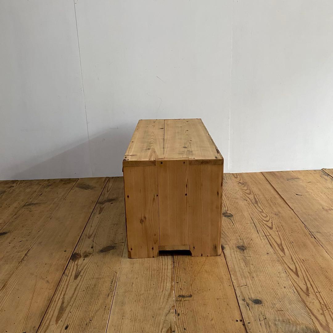 アンティーク ローボード テレビ台 チェスト 棚 無垢材 前欅 無塗装 z990