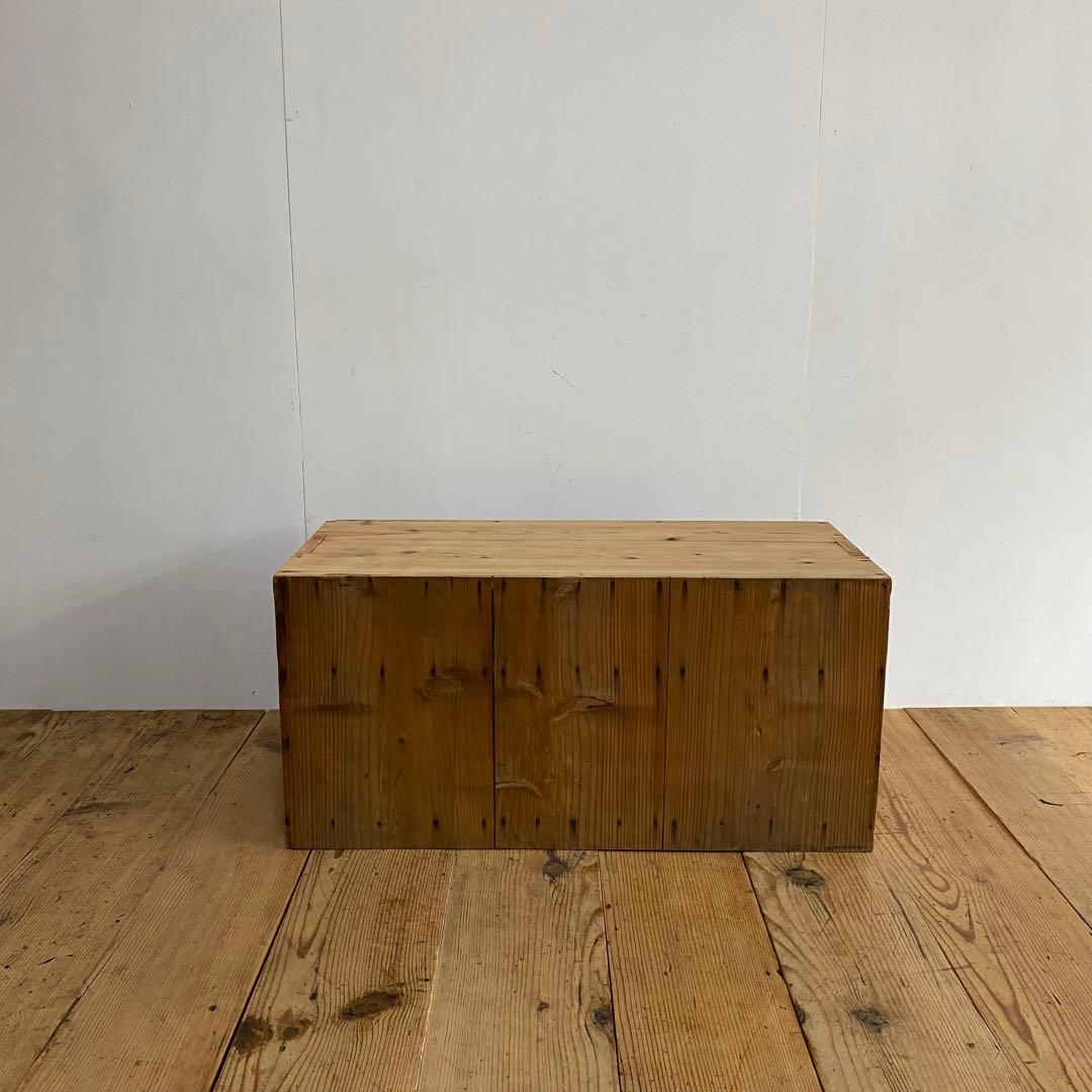 アンティーク ローボード テレビ台 チェスト 棚 無垢材 前欅 無塗装 z990