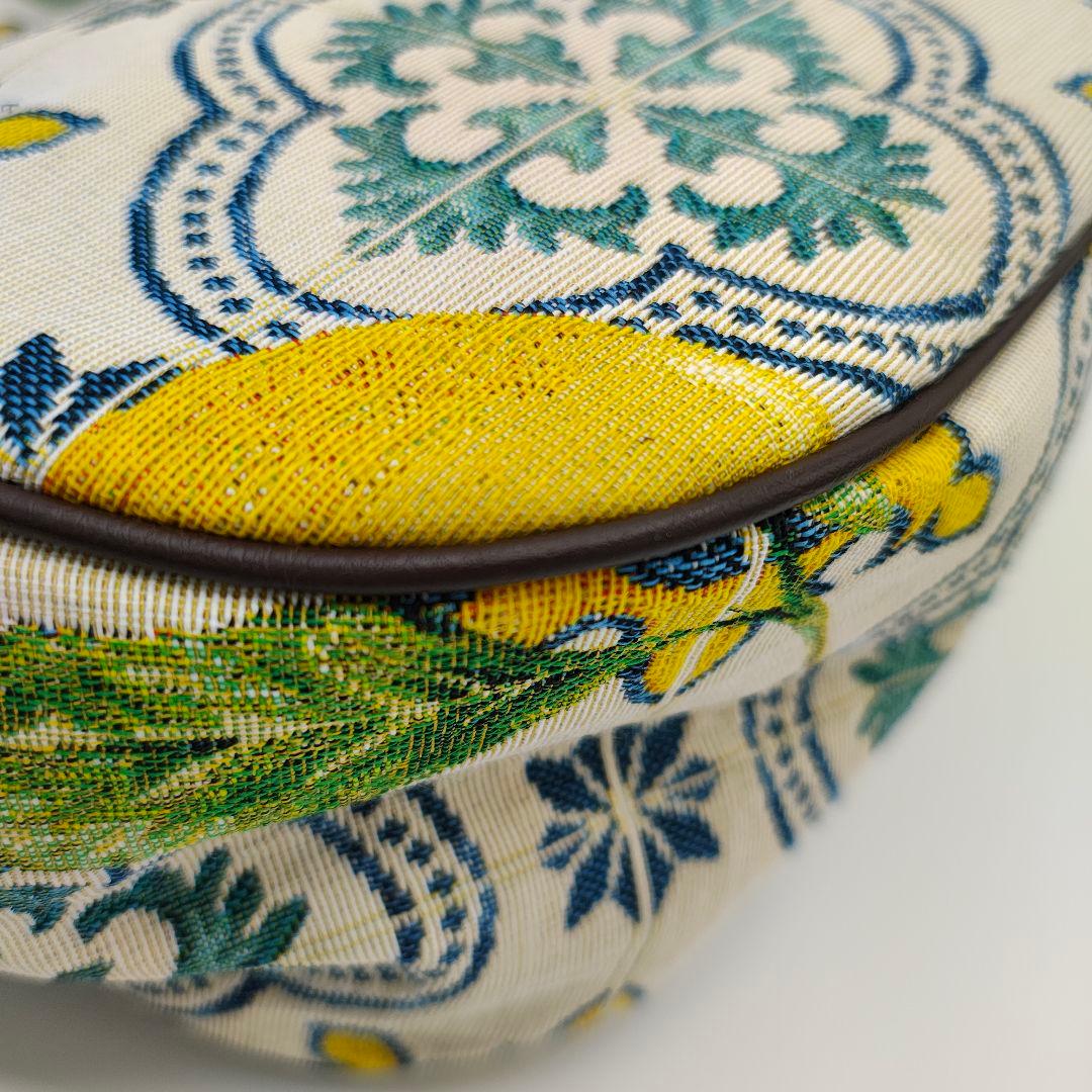 SOAR SOLe ソアソウル がま口バッグ ジャガード織レモン柄 おまけ付き