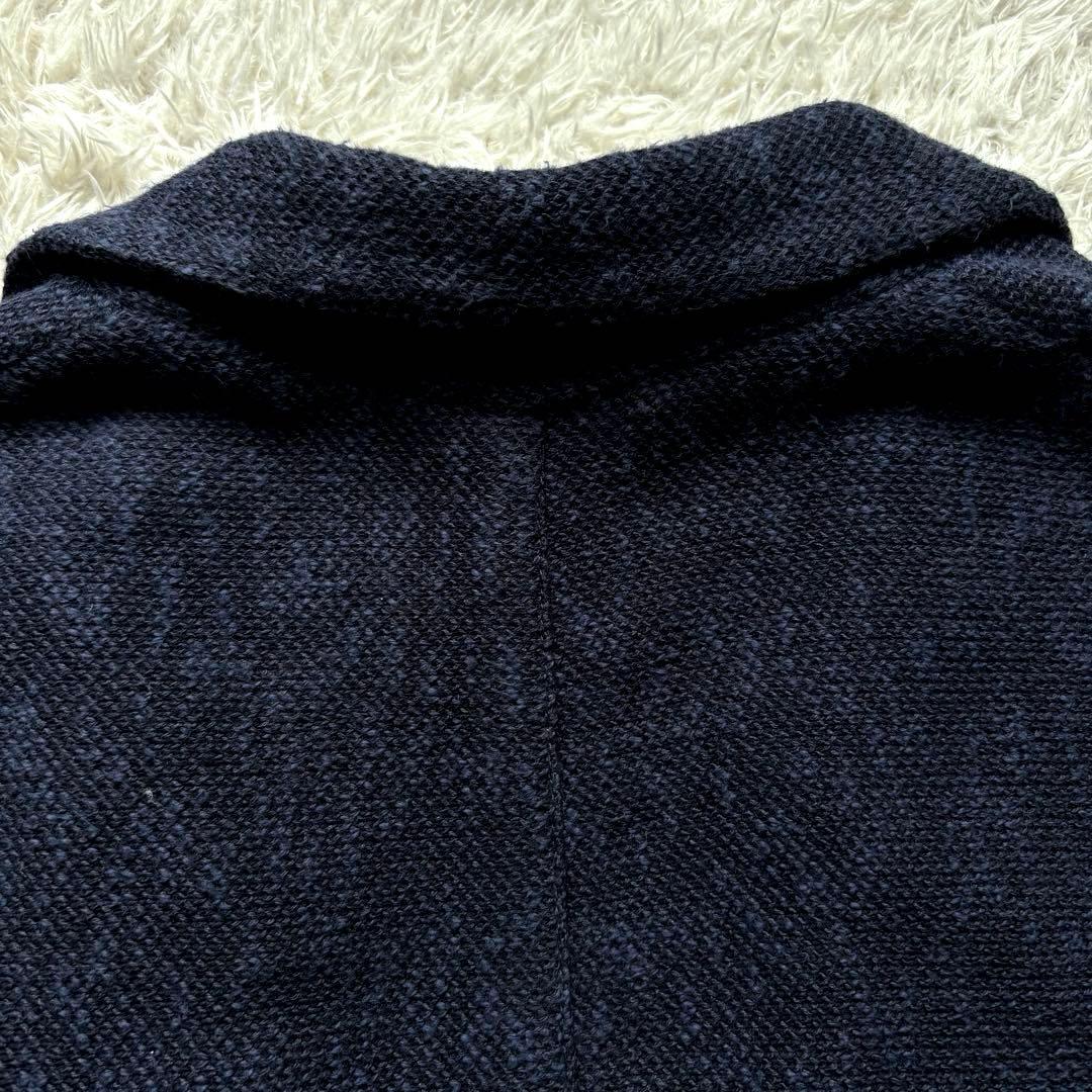 ★金ボタン★ altea ニットテーラード 麻混合 イタリア製 紺 Lサイズ