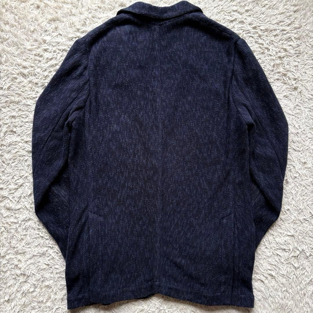 ★金ボタン★ altea ニットテーラード 麻混合 イタリア製 紺 Lサイズ