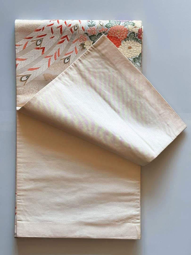 【blueaplicot】正絹 袋帯 鳳凰・四季花吉祥文様 金糸 礼装用