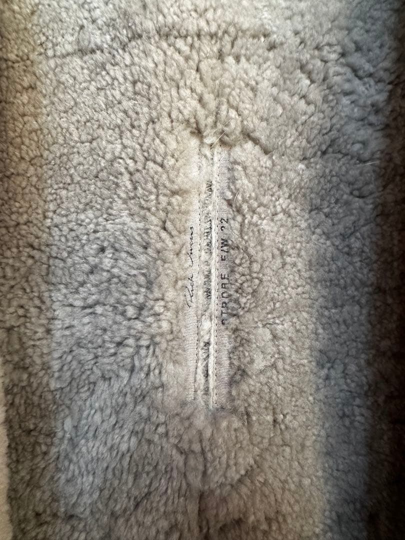 リックオウエンス　メンズレザー&ラムファーベストMサイズ