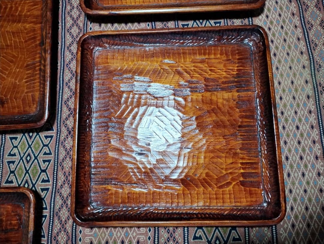 讃岐彫　お盆　５枚セット