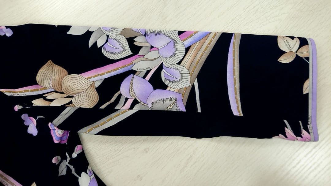 美品LEONARD レオナール カンカン　ストレッチ ジャケットLL大きいサイズ