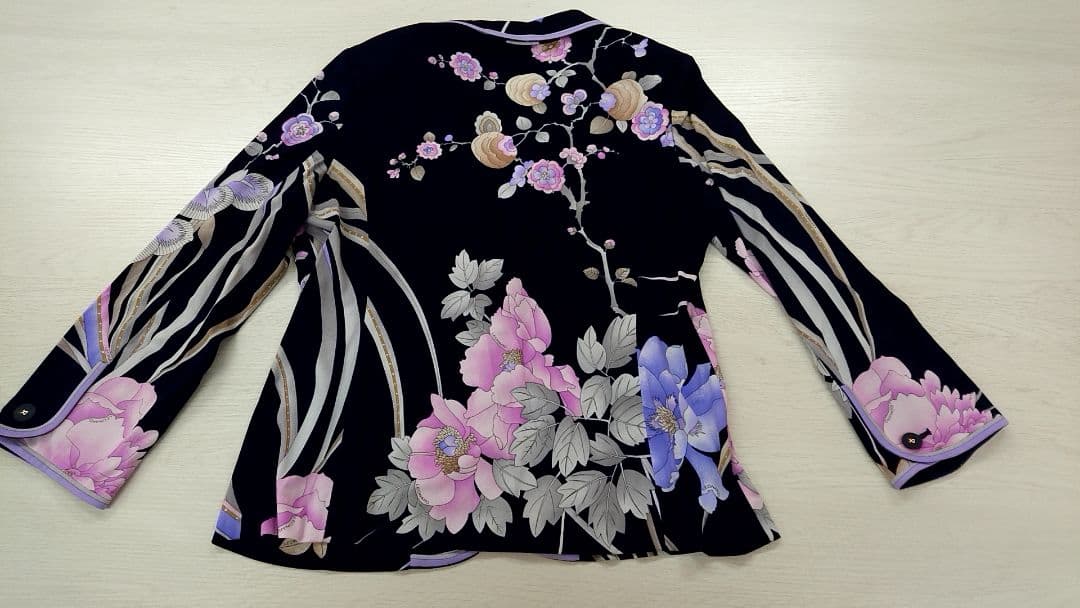 美品LEONARD レオナール カンカン　ストレッチ ジャケットLL大きいサイズ