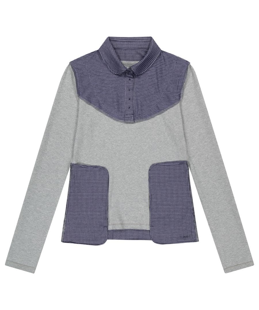 【新品未使用】COYSEIO ブラウスドッキング長袖カットソー グレー