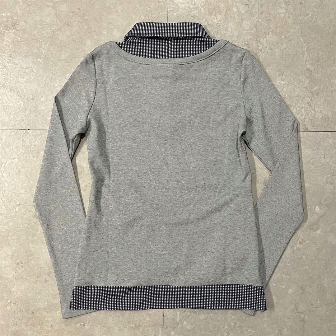 【新品未使用】COYSEIO ブラウスドッキング長袖カットソー グレー