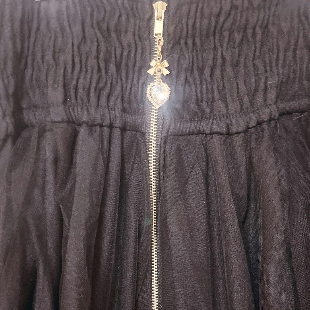 レースアップコルセットライクスカパン ブラック