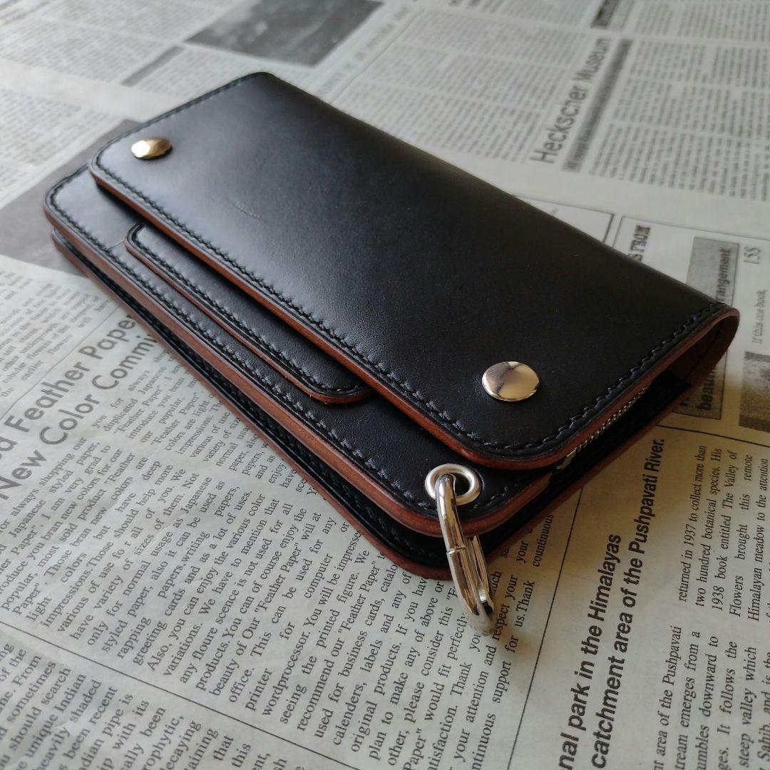 2.5層　ロングトラッカー　ウォレット　茶芯　栃木レザー