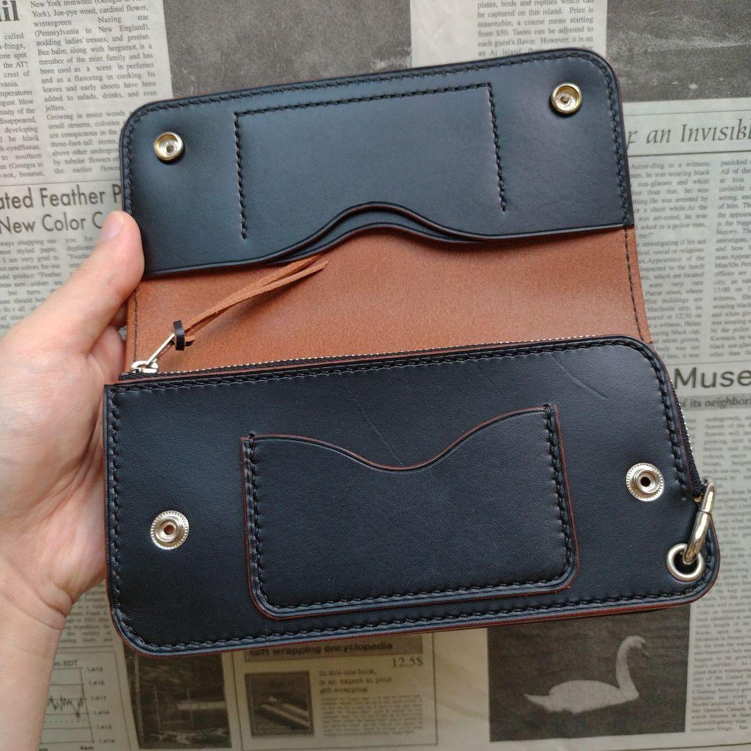 2.5層　ロングトラッカー　ウォレット　茶芯　栃木レザー