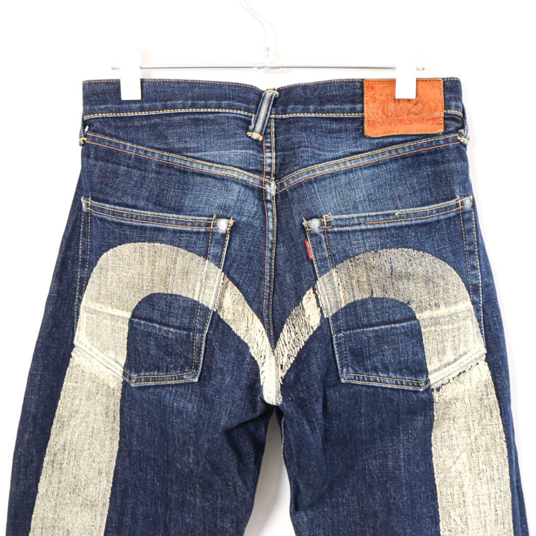 H3498-35◾️エヴィス　大黒　ピックカモメ　インディゴ　ジーンズ　Y2K