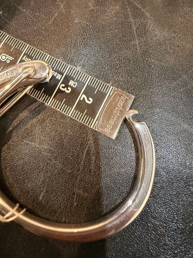 希少　HERMES シルバーバングル 箱付き