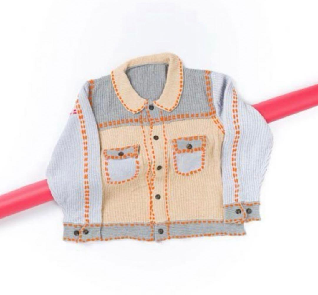 PHINGERIN PG1 マルチカラー ニットカーディガン　Sサイズ