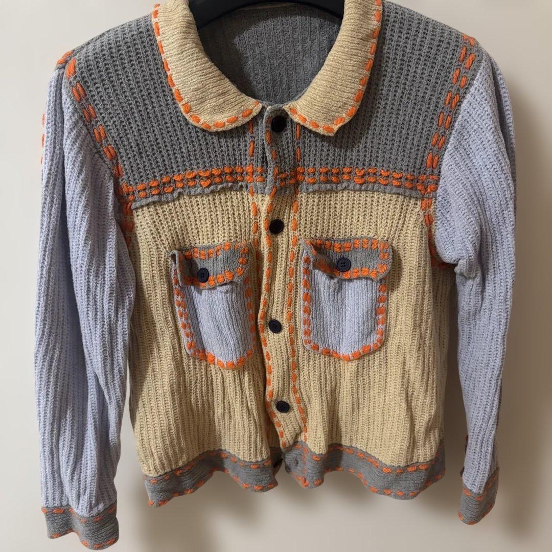 PHINGERIN PG1 マルチカラー ニットカーディガン　Sサイズ