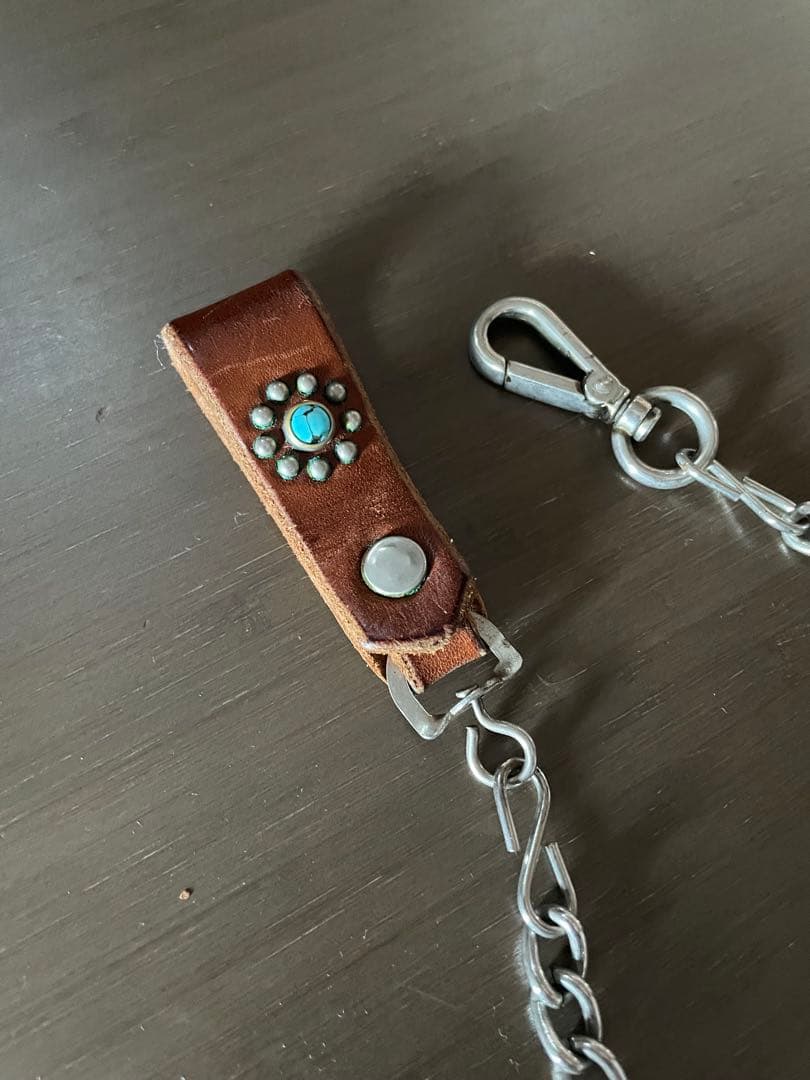 HTC ウォレットチェーン ターコイズ ライトブラウン