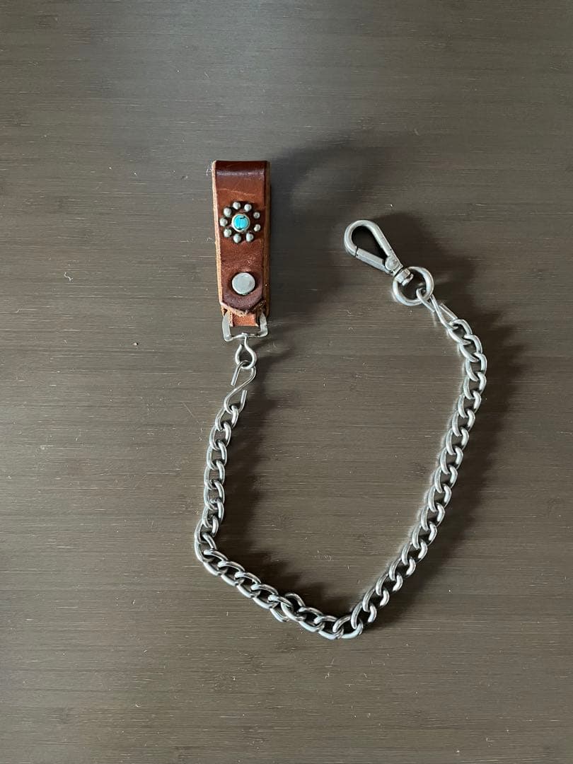 HTC ウォレットチェーン ターコイズ ライトブラウン