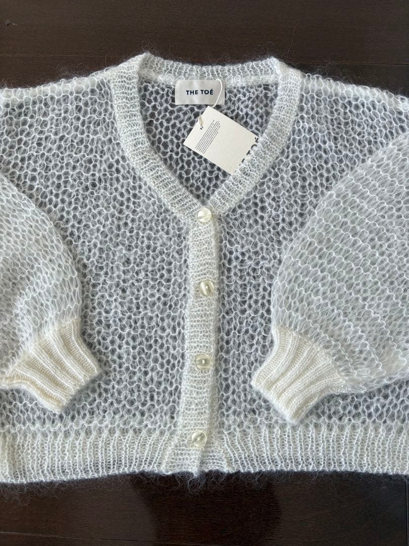 いくこ　THE TOE モヘアカーディガン S ホワイト　未使用品