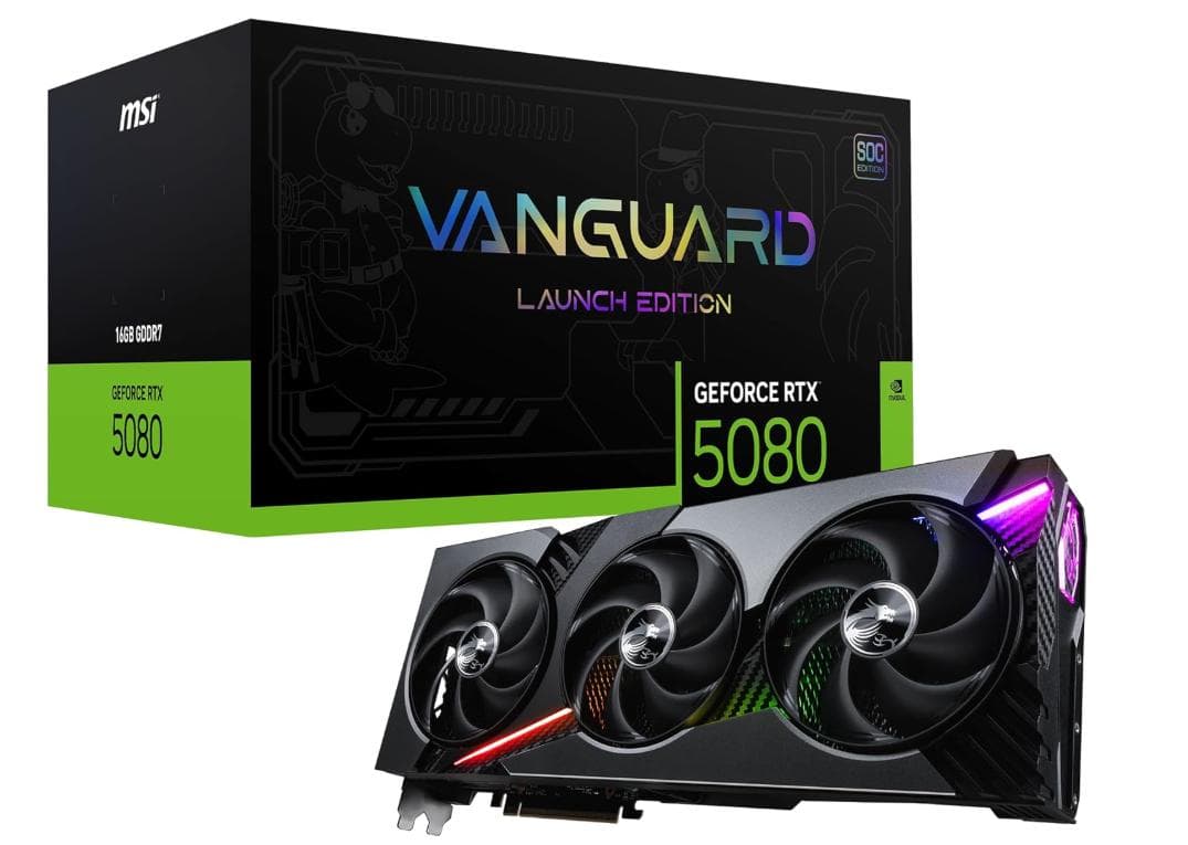 グラフィックボード・グラボ・ビデオカード GeForce RTX 5080 Vanguard Launch Edition