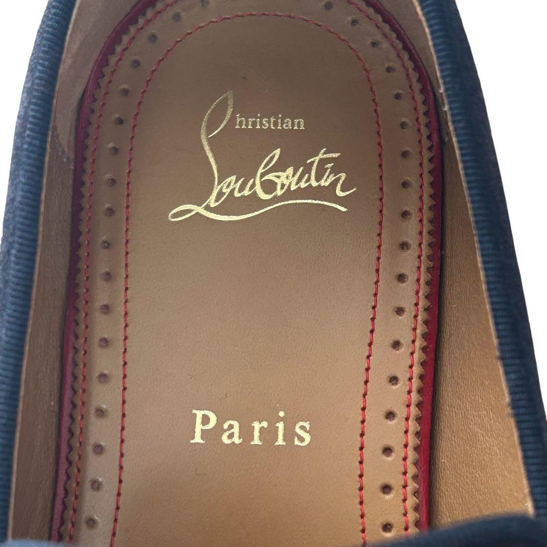 ナオキング クリスチャンルブタン スエードスリッポン ネイビー26cm