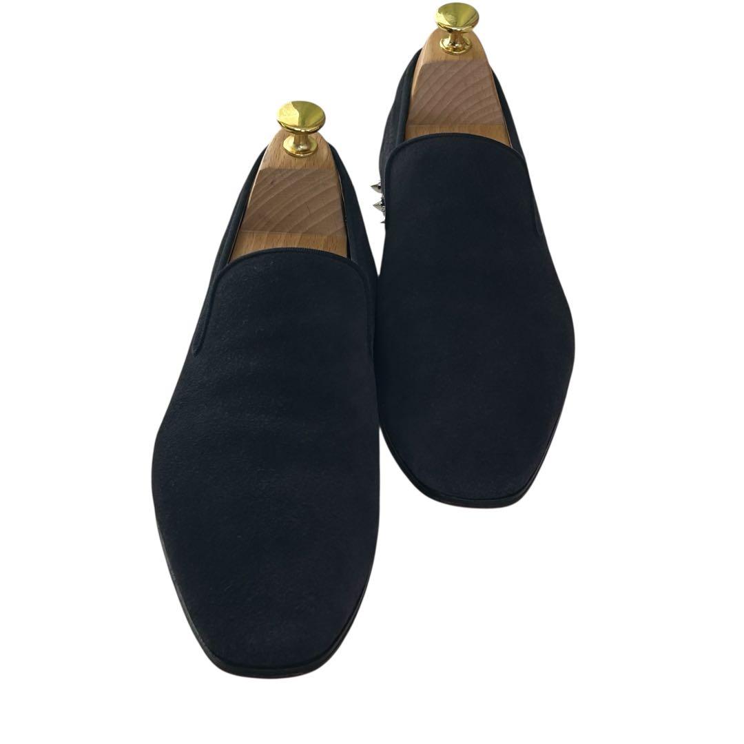 ナオキング クリスチャンルブタン スエードスリッポン ネイビー26cm