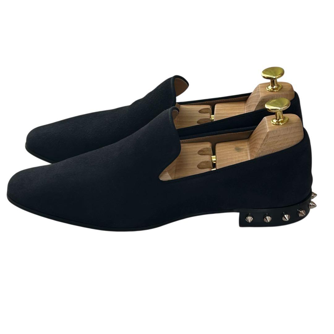 ナオキング クリスチャンルブタン スエードスリッポン ネイビー26cm