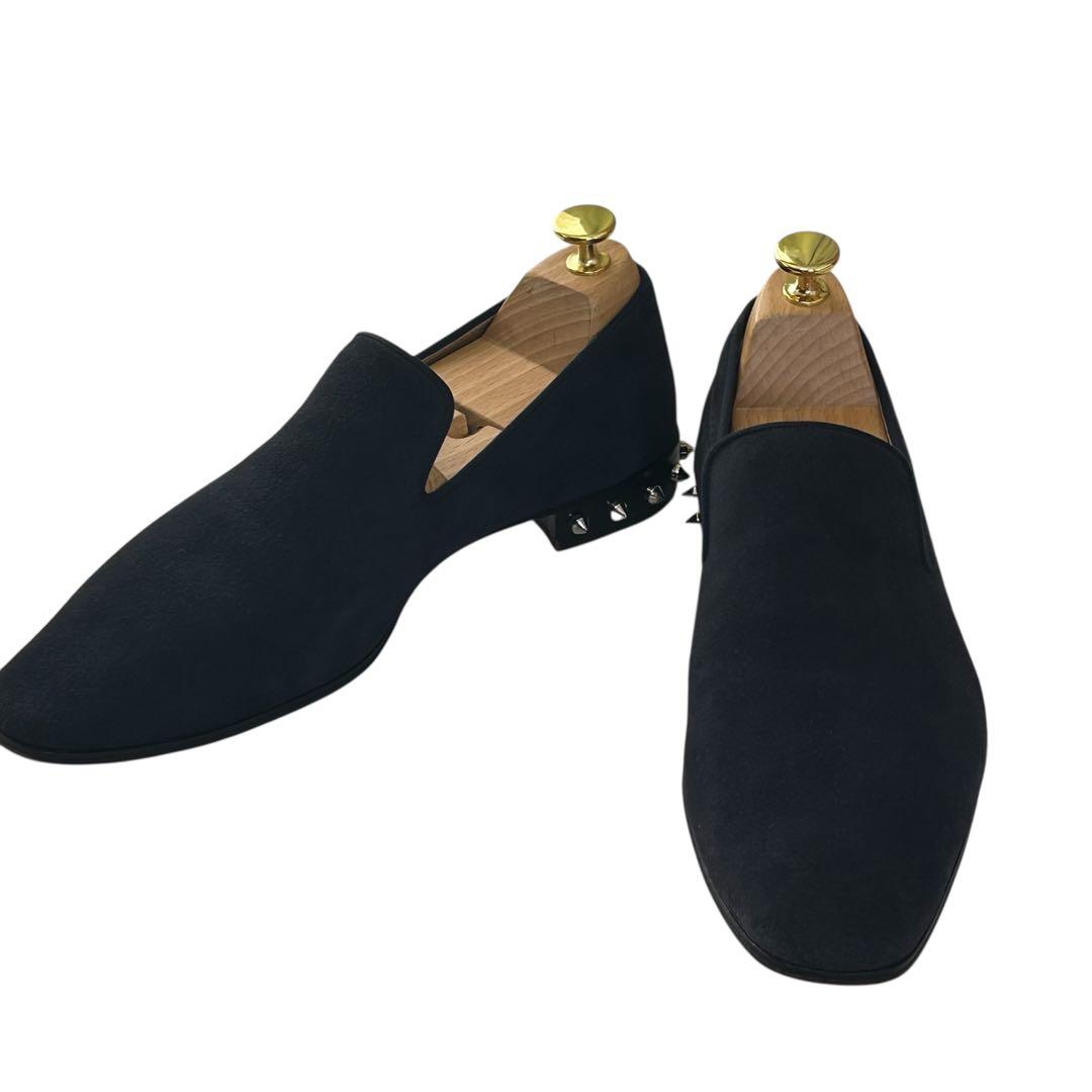 ナオキング クリスチャンルブタン スエードスリッポン ネイビー26cm