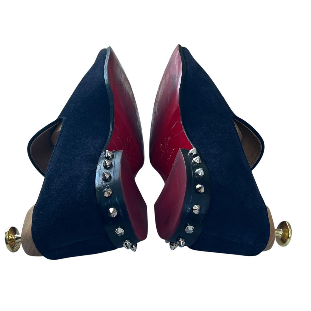 ナオキング クリスチャンルブタン スエードスリッポン ネイビー26cm