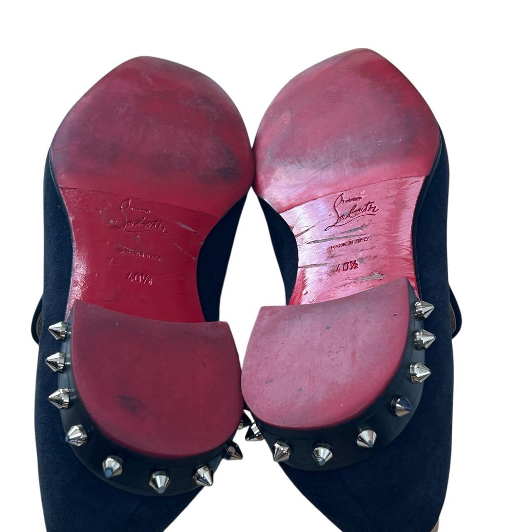 ナオキング クリスチャンルブタン スエードスリッポン ネイビー26cm