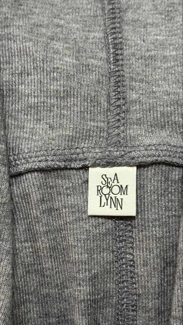 HoodieSlimカットドレス，Sサイズ，ヘザーグレー