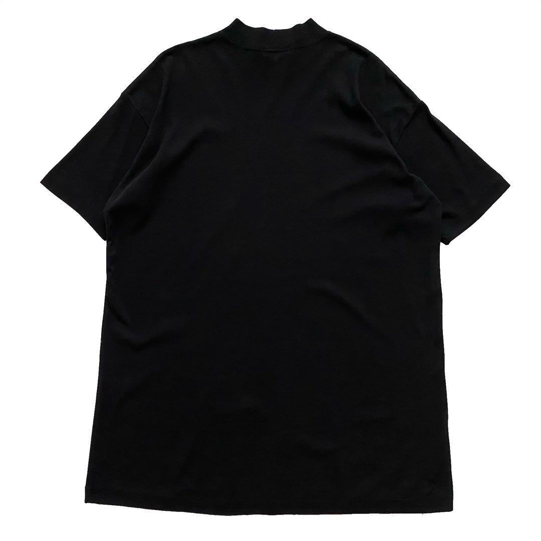 未使用品 トクコプルミエヴォル 半袖 プリント チュニック 黒 コットン 9