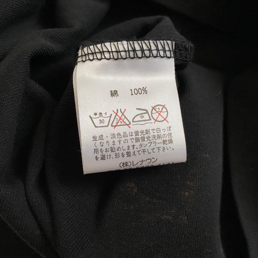 未使用品 トクコプルミエヴォル 半袖 プリント チュニック 黒 コットン 9