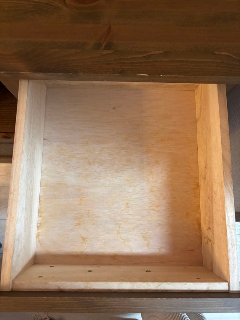 木製キッチンカウンター 収納付き