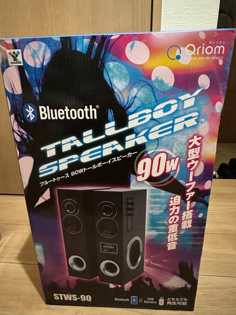 山善トールボーイスピーカー STWS-90 Bluetooth USBメモリ新品