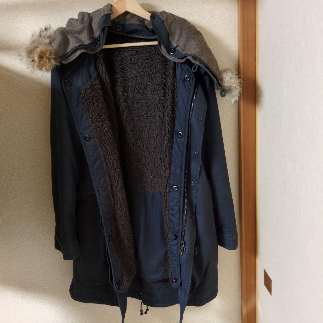 ±*0様 アタッチメント モッズコート定価13万　サイズ3 ネイビー